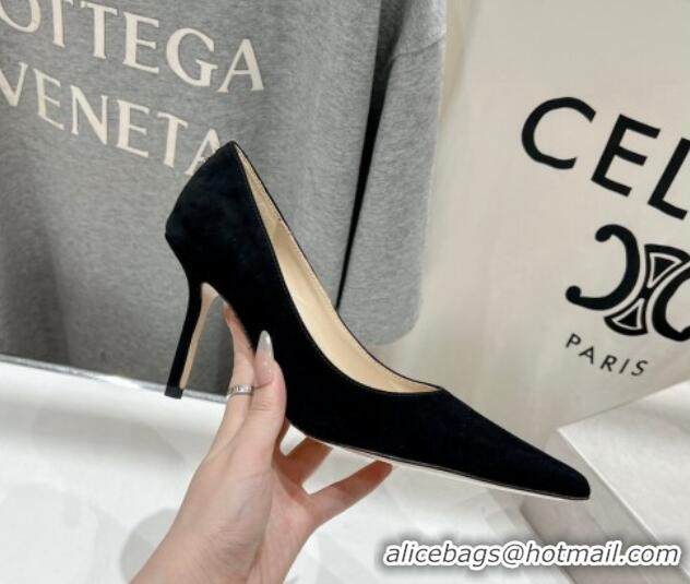 Low Cost Jimmy Choo Love Pumps 8.5cm in Suede Black 1113046