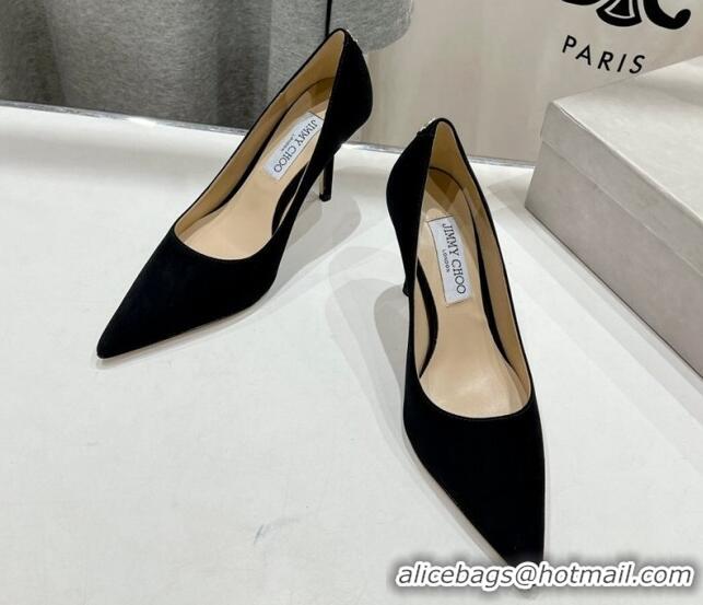 Low Cost Jimmy Choo Love Pumps 8.5cm in Suede Black 1113046