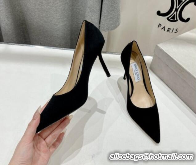 Low Cost Jimmy Choo Love Pumps 8.5cm in Suede Black 1113046