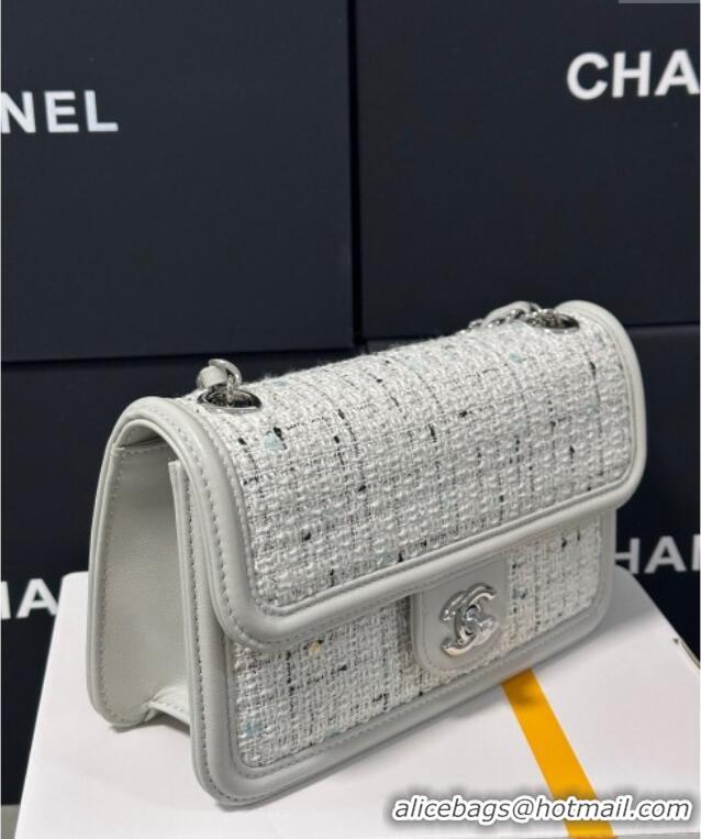 Buy Discount Chanel Tweed Small Flap Bag AS5234 Light Grey 2025