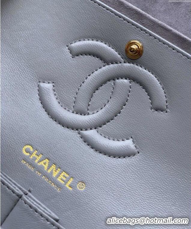 Hot Sell Cheap Chanel Suede Classic 11.12 Medium Flap bag A01112 Grey 2025