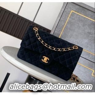 Trendy Design Chanel Suede Classic 11.12 Medium Flap bag A01112 Black 2025