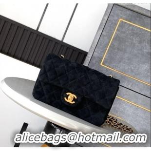 Buy Discount Chanel Suede Classic Mini Flap Bag A69900 Black 2025