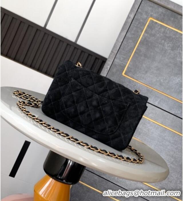 Buy Discount Chanel Suede Classic Mini Flap Bag A69900 Black 2025