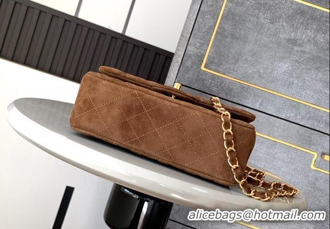 Top Grade Chanel Suede Classic Mini Flap Bag A69900 Brown 2025