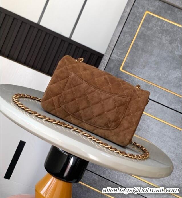 Top Grade Chanel Suede Classic Mini Flap Bag A69900 Brown 2025