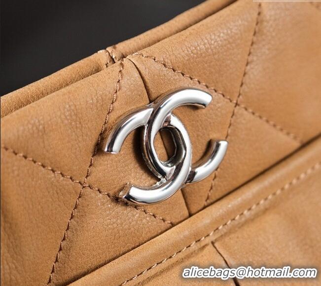 Well Crafted Chanel Vintage Calfskin Shopping Bag with Pouch Maillard 3047 Brown 2025