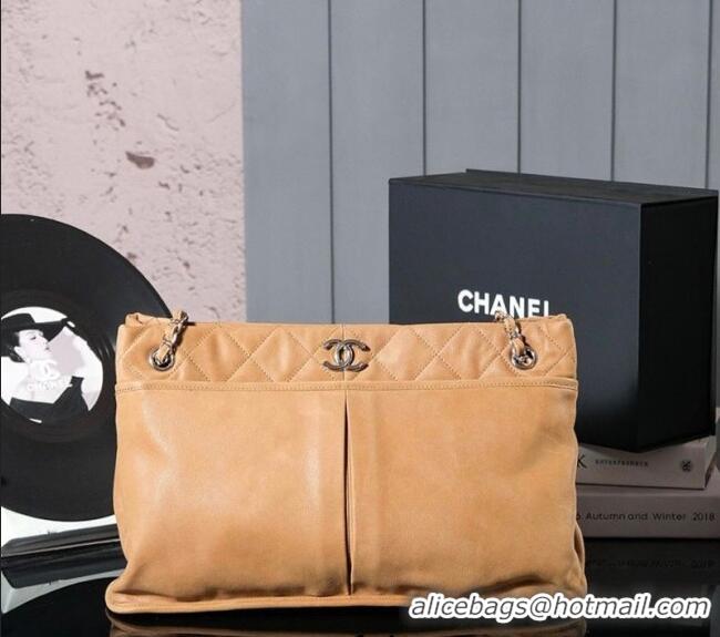 Well Crafted Chanel Vintage Calfskin Shopping Bag with Pouch Maillard 3047 Brown 2025