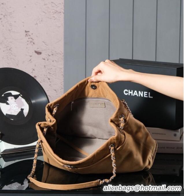 Well Crafted Chanel Vintage Calfskin Shopping Bag with Pouch Maillard 3047 Brown 2025