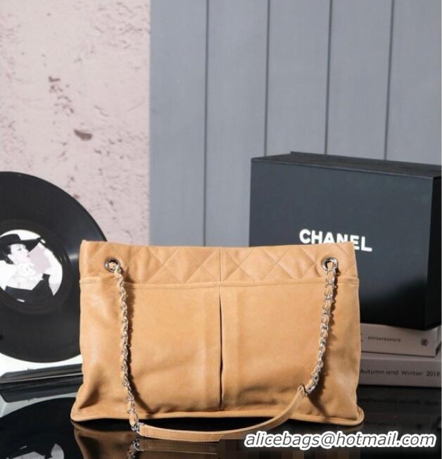 Well Crafted Chanel Vintage Calfskin Shopping Bag with Pouch Maillard 3047 Brown 2025