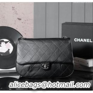 Original Cheap Chanel Vintage Quilted Calfskin Flap Bag 0113 Black 2025