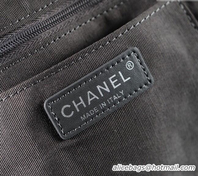 Best Price Chanel Vintage Suede Backpack Bag Pouch Violet CH011304 Dark Silver Grey 2025