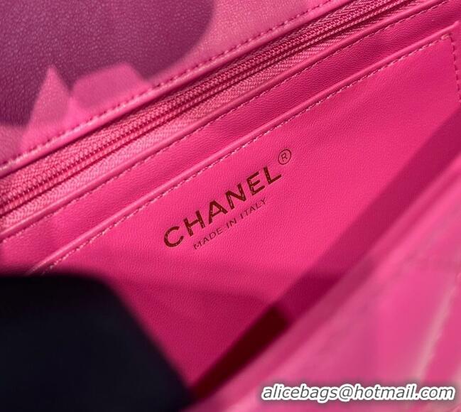 Luxury Classic Chanel Coco Lambskin Mini Flap Bag with Top Handle AS2431 Dark Pink 2025