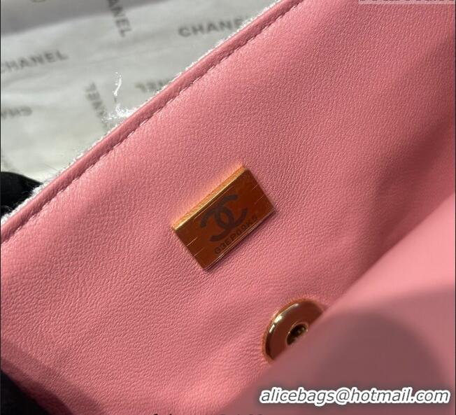 Cheapest Chanel Coco Tweed Mini Flap Bag with Top Handle AS2431 Light Pink 2025