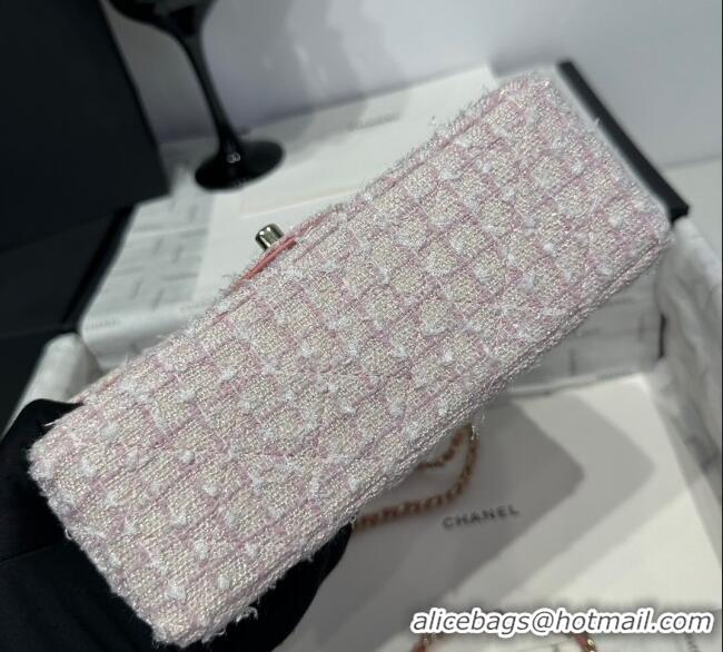 Cheapest Chanel Coco Tweed Mini Flap Bag with Top Handle AS2431 Light Pink 2025