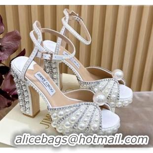 Trendy Design Jimmy Choo Sacaria Platform Sandals 13cm in Pearls and Strass 0225016