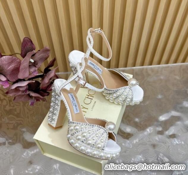 Trendy Design Jimmy Choo Sacaria Platform Sandals 13cm in Pearls and Strass 0225016