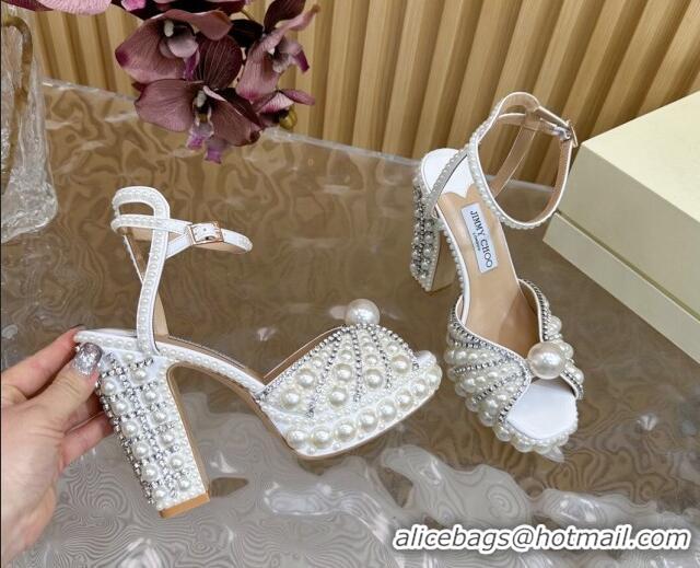 Trendy Design Jimmy Choo Sacaria Platform Sandals 13cm in Pearls and Strass 0225016