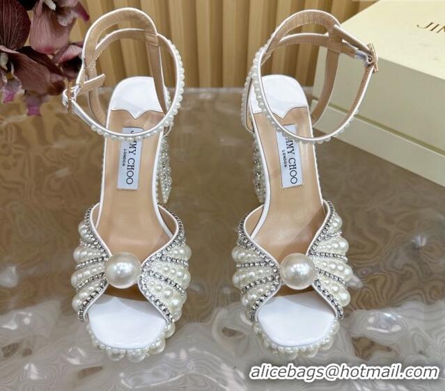 Trendy Design Jimmy Choo Sacaria Platform Sandals 13cm in Pearls and Strass 0225016