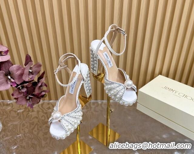 Trendy Design Jimmy Choo Sacaria Platform Sandals 13cm in Pearls and Strass 0225016