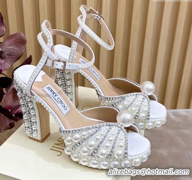 Trendy Design Jimmy Choo Sacaria Platform Sandals 13cm in Pearls and Strass 0225016