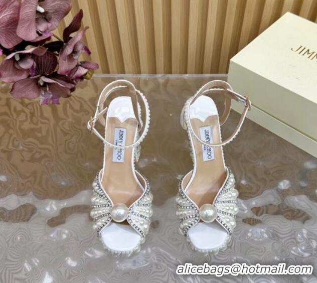 Trendy Design Jimmy Choo Sacaria Platform Sandals 13cm in Pearls and Strass 0225016