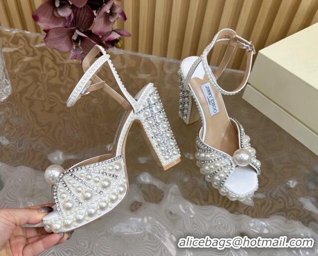 Trendy Design Jimmy Choo Sacaria Platform Sandals 13cm in Pearls and Strass 0225016