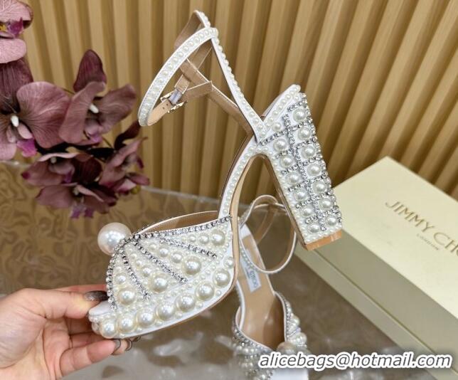 Trendy Design Jimmy Choo Sacaria Platform Sandals 13cm in Pearls and Strass 0225016