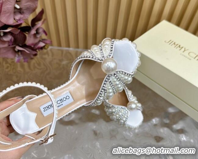 Trendy Design Jimmy Choo Sacaria Platform Sandals 13cm in Pearls and Strass 0225016