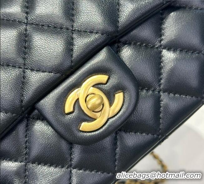 Discount Chanel Coco Lambskin Mini Flap Bag with Top Handle AS2431 Black/Gold Hardware 2025