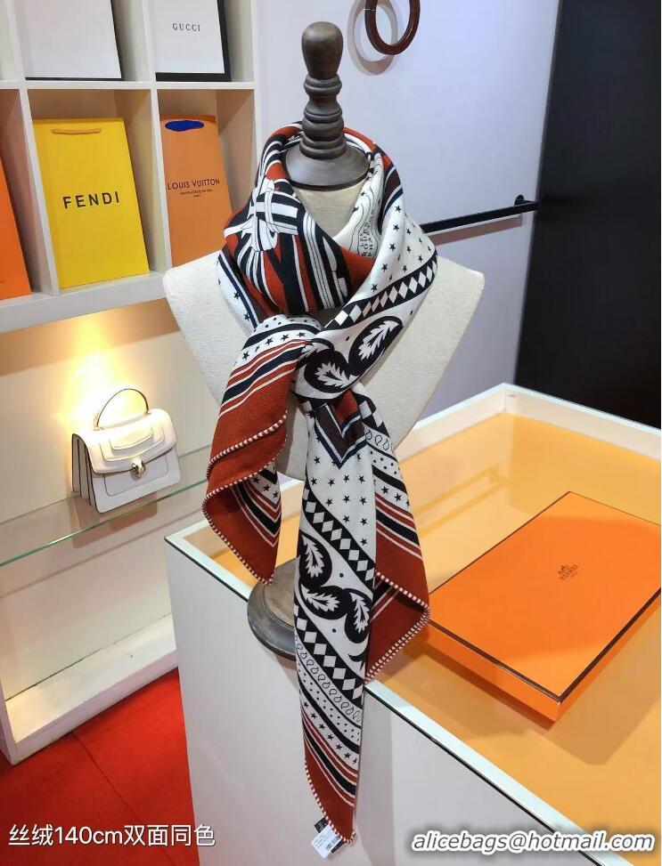 Super Quality Hermes Cashmere Shawls And Stoles H8521 Brown