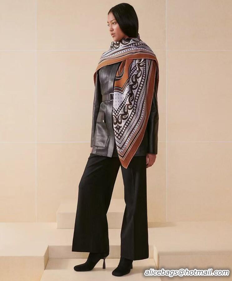 Super Quality Hermes Cashmere Shawls And Stoles H8521 Brown