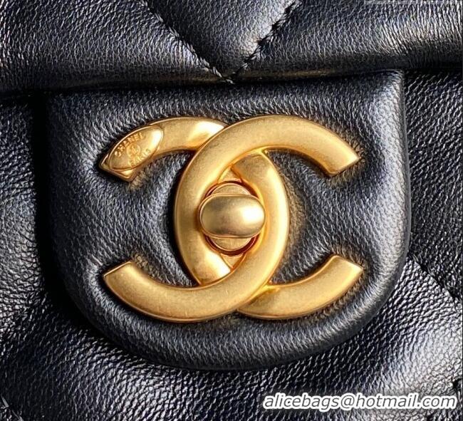 Traditional Specials Chanel Shiny Lambskin Shopping Bag AS5315 Black 2025