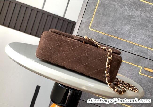 Best Quality Chanel Suede Classic Mini Flap Bag A69900 Dark Coffee 2025