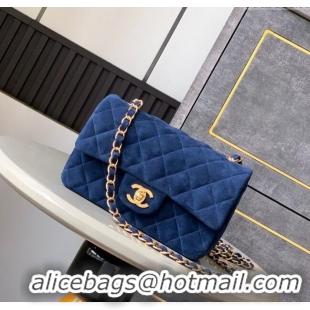 Good Taste Chanel Suede Classic Mini Flap Bag A69900 Royal Blue 2025