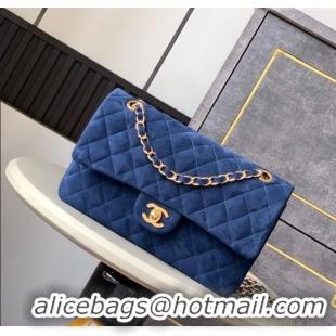 Trendy Design Chanel Suede Classic 11.12 Medium Flap bag A01112 Royal Blue 2025