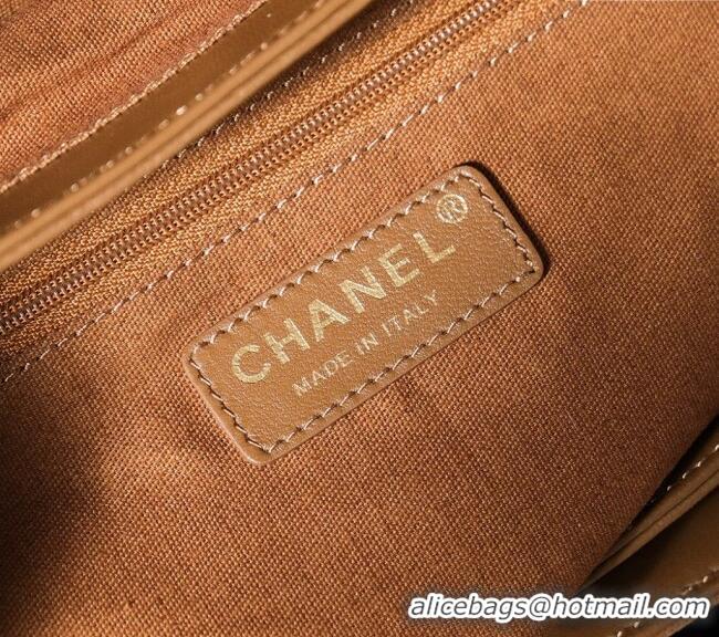 Unique Style Chanel Vintage Suede Flap Bag with Wide Strap A99935 Brown 2025