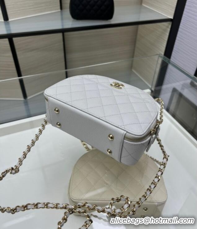 Best Price Chanel Grained Calfskin Clutch with Chain and Top Handle AP4438 Grey 2025