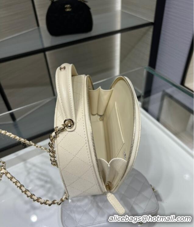 Reasonable Price Chanel Grained Calfskin Clutch with Chain and Top Handle AP4438 Cream White 2025