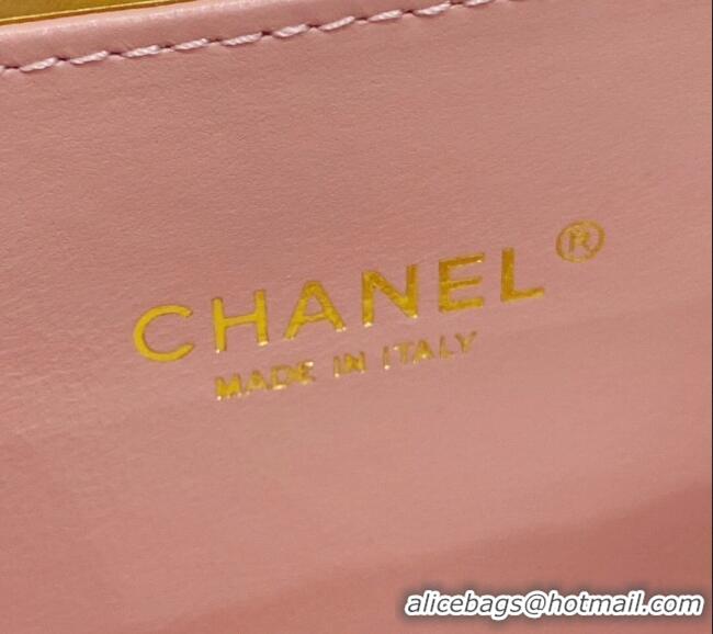 Buy Fashionable Chanel Tweed & Gold-Tone Cutout Letters Flap Bag 13053 Light Pink 2025