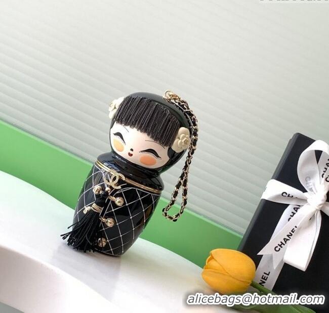 Grade Quality Chanel Chinese Dolls Clutch with Chain C3060 Black 2025