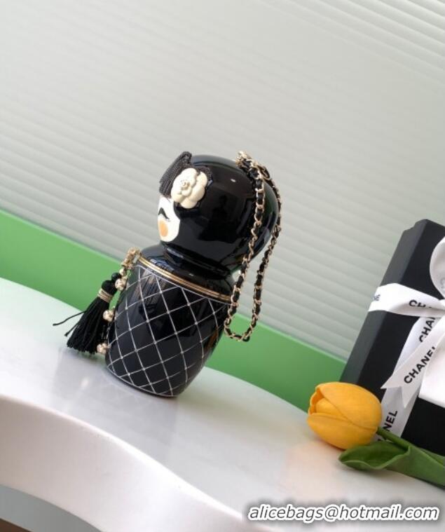 Grade Quality Chanel Chinese Dolls Clutch with Chain C3060 Black 2025