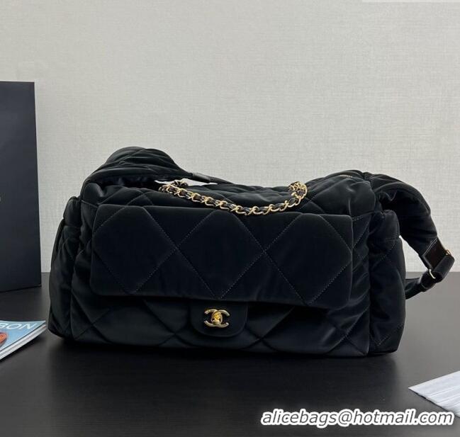 Most Popular Chanel Coco Snow Velvet-Like Nylon Small Flap Bag 13061 Black 2025