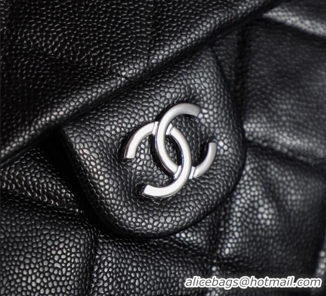 Best Grade Chanel Vintage XXL Airline Travel Flap Bag in Caviar Grained Calfskin 13063 Black/Gunmetal 2025