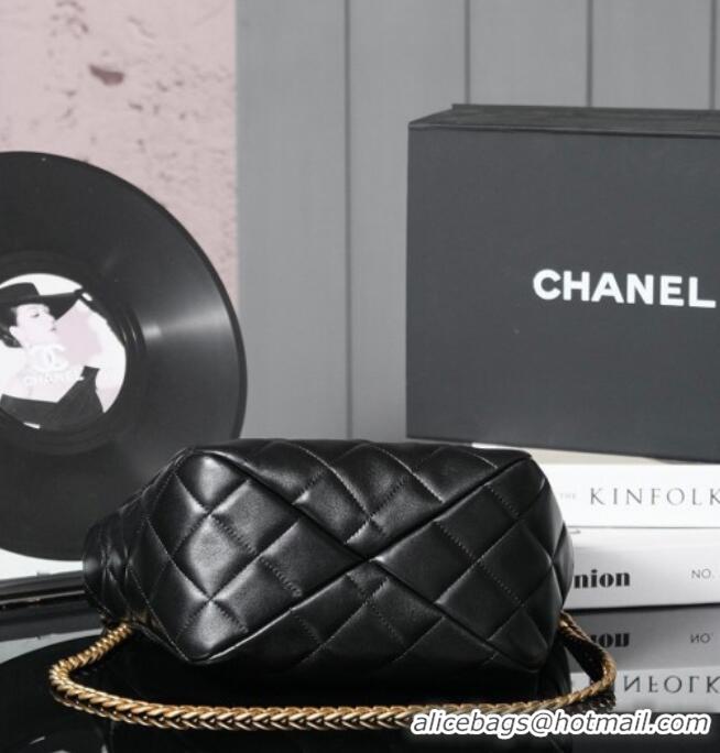 Reasonable Price Chanel Quilted Lambskin Basket Shopping Bag AS4268 Black 2025