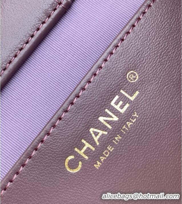 Top Grade Chanel Quilted Suede Hobo Chain Bag AS5303 Purple 2025