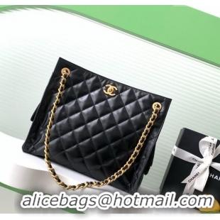 Free Shipping Chanel Quilted Calfskin Hobo Chain Bag AS5303 Black 2025