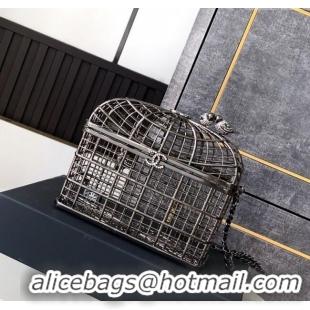 Best Price Chanel Bird Case Shaped Clutch with Chain 0213 Gunmetal 2025