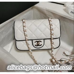 Fashion Discount Chanel Lambskin Mini Flap Bag AS5151 White 2025