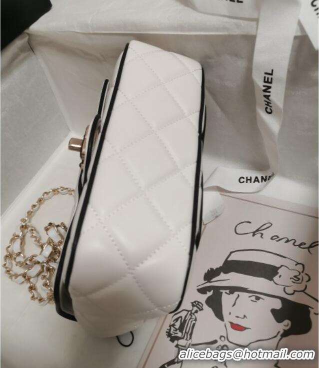 Fashion Discount Chanel Lambskin Mini Flap Bag AS5151 White 2025